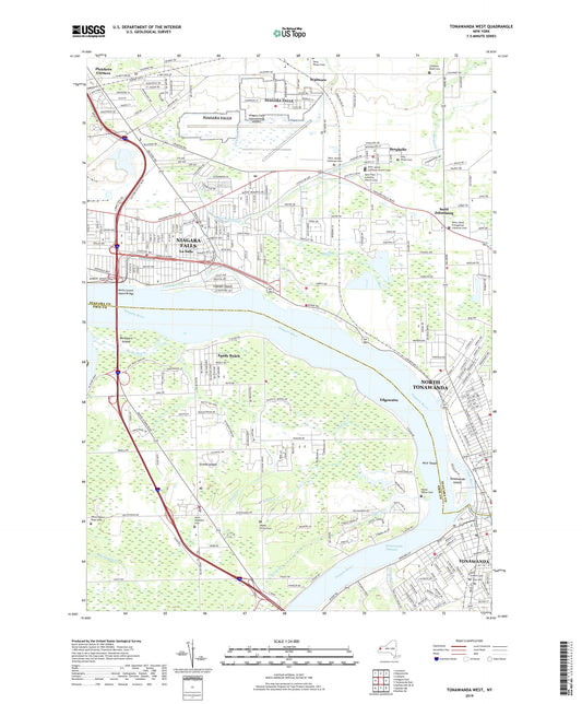 Tonawanda West New York US Topo Map Image