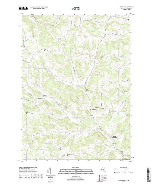Troupsburg New York US Topo Map Image