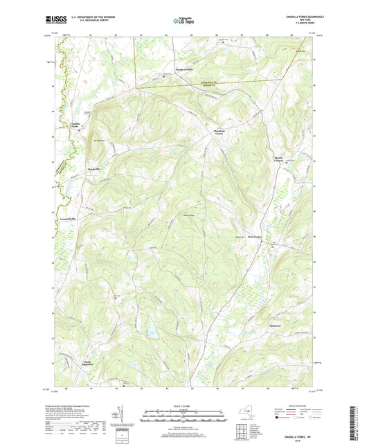 Unadilla Forks New York US Topo Map Image