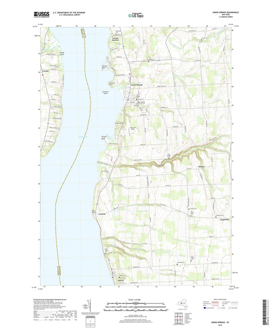 Union Springs New York US Topo Map Image