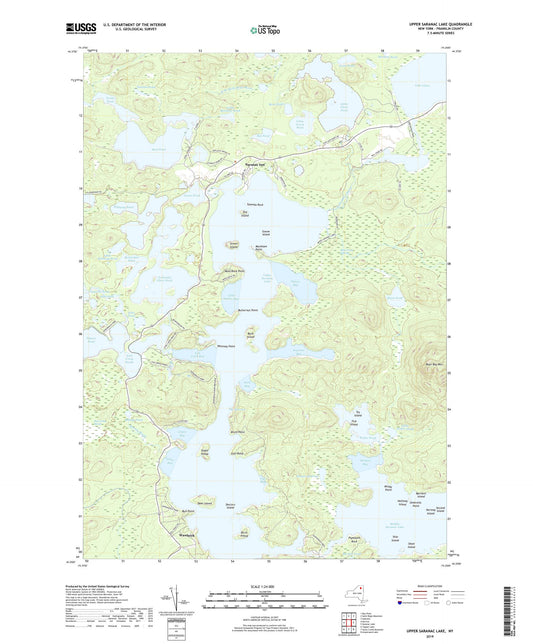 Upper Saranac Lake New York US Topo Map Image