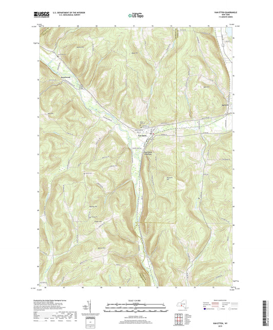 Van Etten New York US Topo Map Image