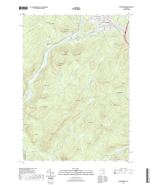 Warrensburg New York US Topo Map Image