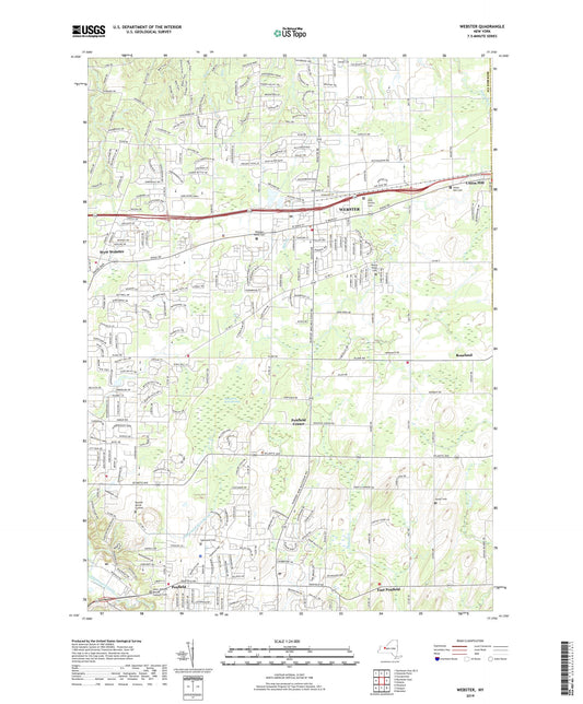Webster New York US Topo Map Image