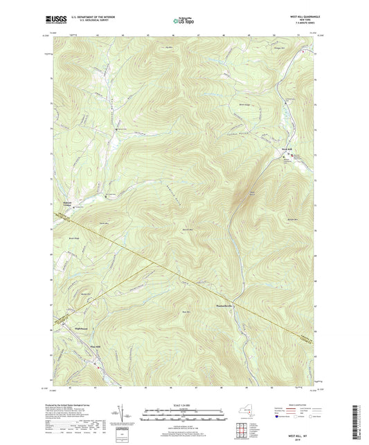 West Kill New York US Topo Map Image