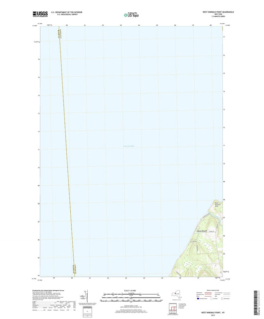 West Ninemile Point New York US Topo Map Image