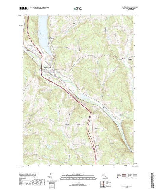 Whitney Point New York US Topo Map Image