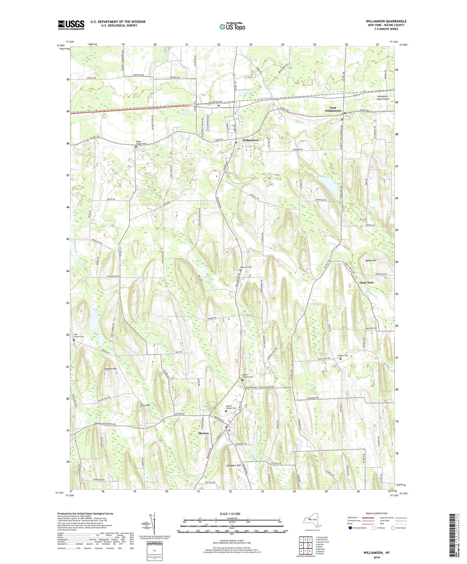Williamson New York US Topo Map Image