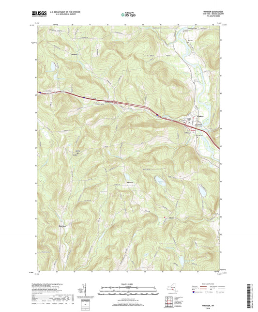 Windsor New York US Topo Map Image