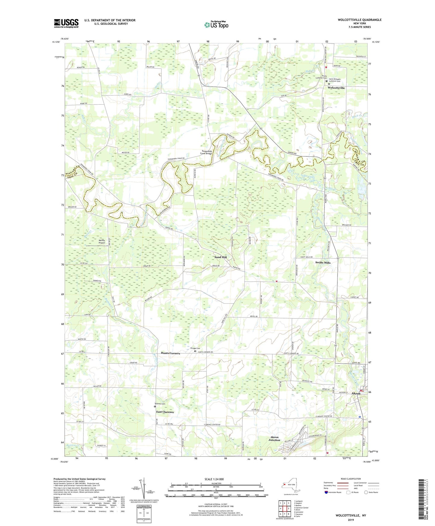 Wolcottsville New York US Topo Map Image