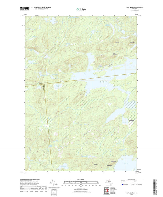 Wolf Mountain New York US Topo Map Image