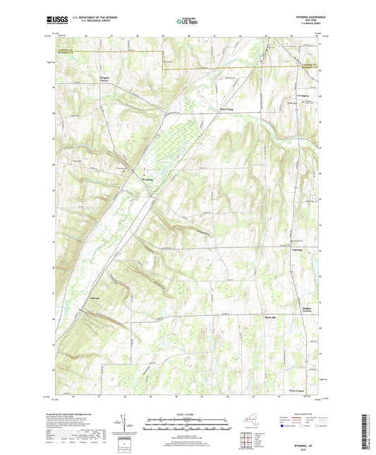 Wyoming New York US Topo Map Image