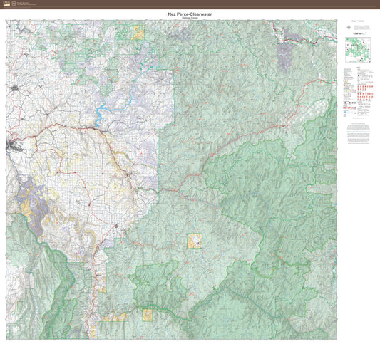 Nez Perce-Clearwater National Forest Map