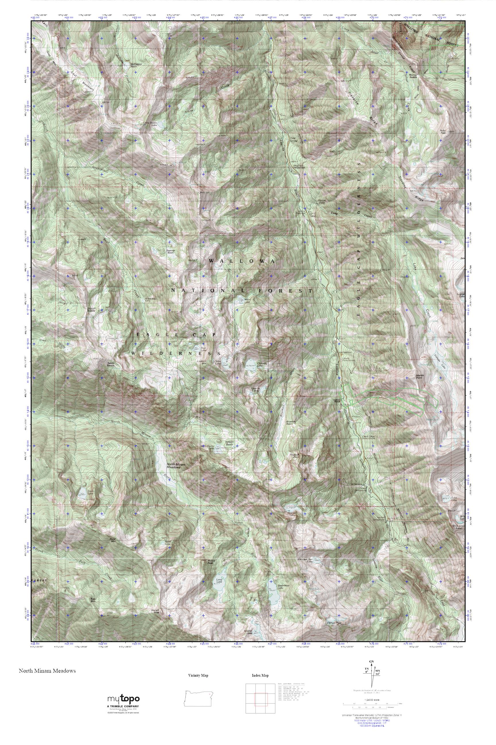 North Minam Meadows MyTopo Explorer Series Map – MyTopo Map Store