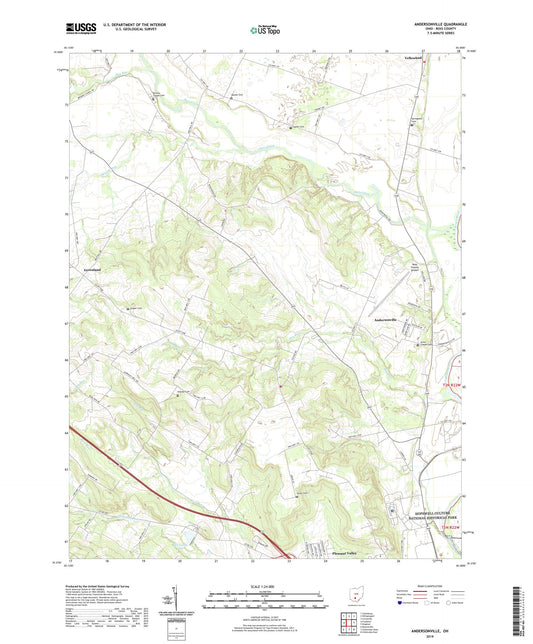 Andersonville Ohio US Topo Map Image