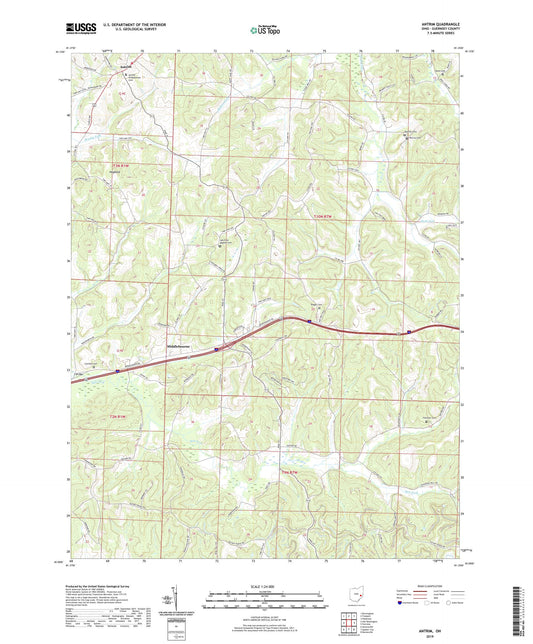 Antrim Ohio US Topo Map Image