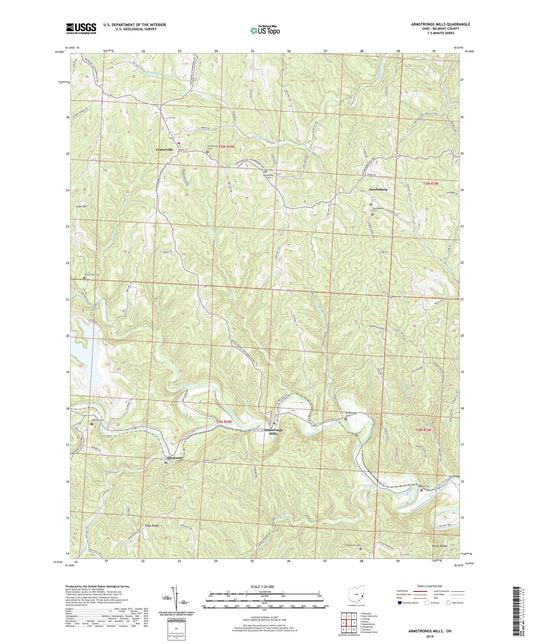 Armstrongs Mills Ohio US Topo Map Image