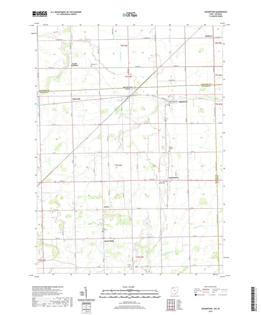 Assumption Ohio US Topo Map Image