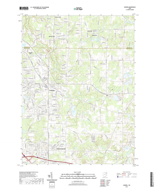 Aurora Ohio US Topo Map Image