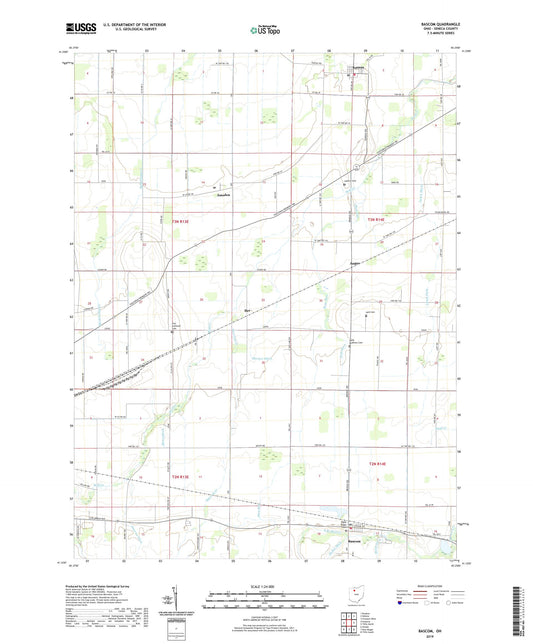 Bascom Ohio US Topo Map Image