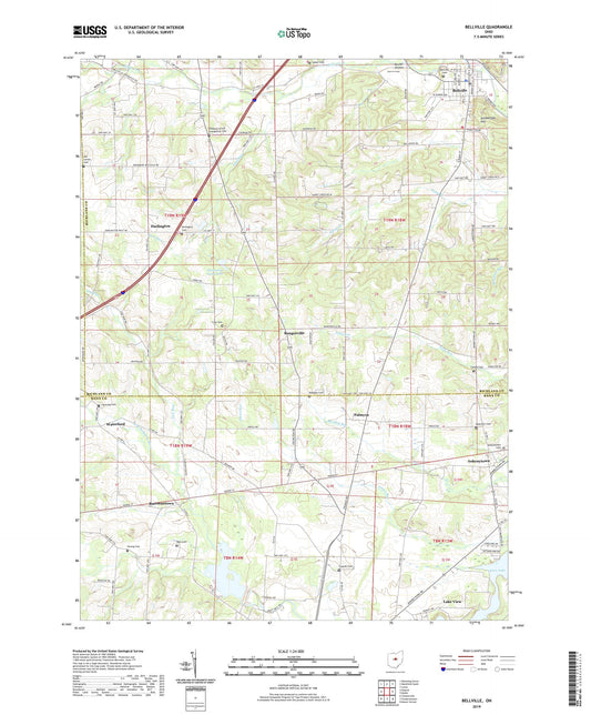 Bellville Ohio US Topo Map Image