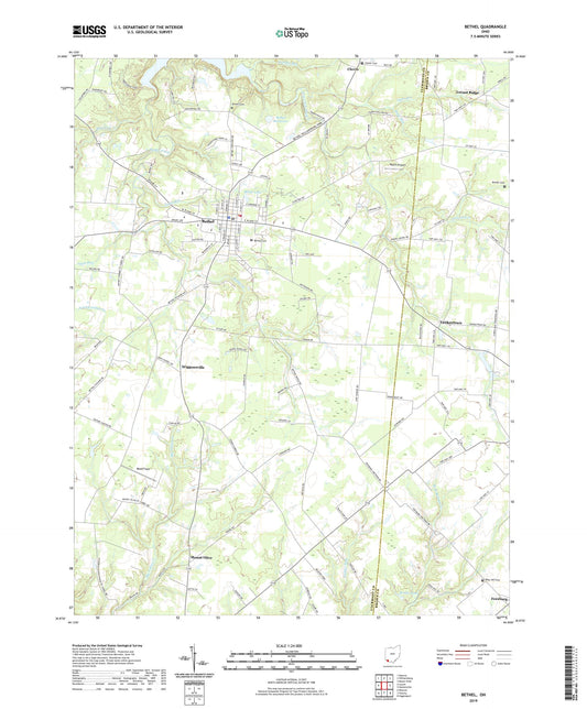 Bethel Ohio US Topo Map Image