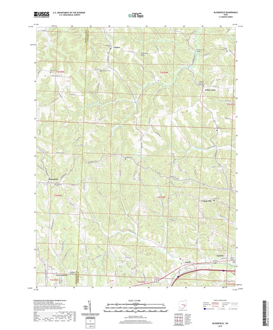 Bloomfield Ohio US Topo Map Image
