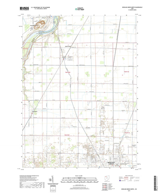Bowling Green North Ohio US Topo Map Image