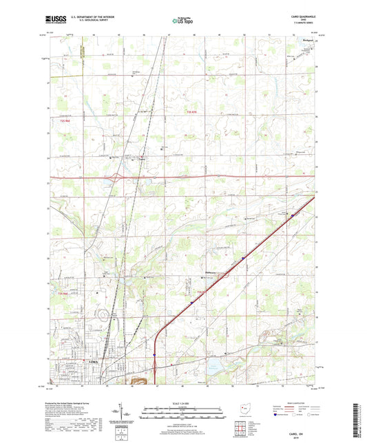 Cairo Ohio US Topo Map Image