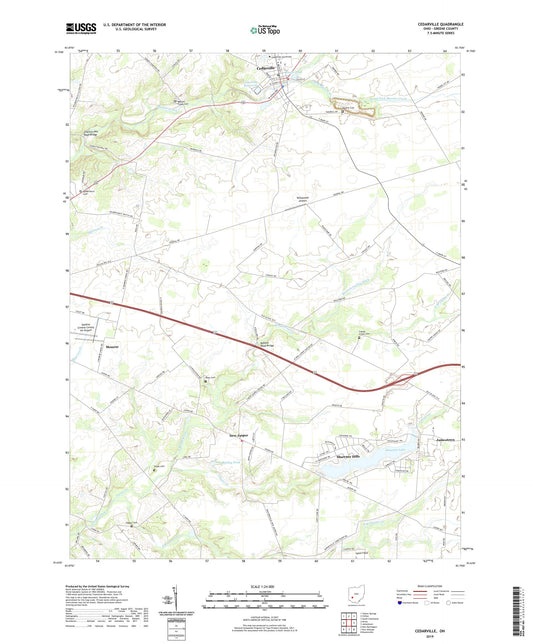 Cedarville Ohio US Topo Map Image