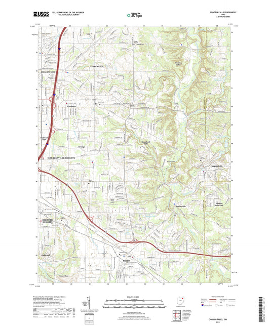 Chagrin Falls Ohio US Topo Map Image