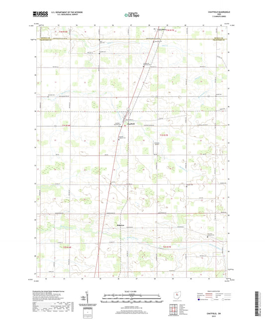 Chatfield Ohio US Topo Map Image