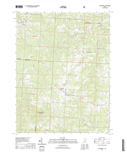 Chesterhill Ohio US Topo Map Image