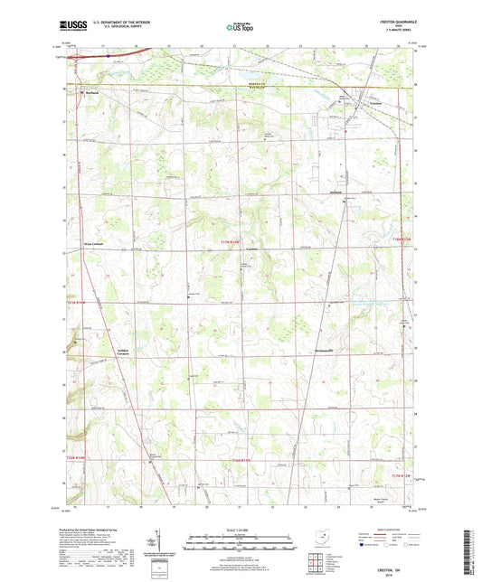 Creston Ohio US Topo Map Image