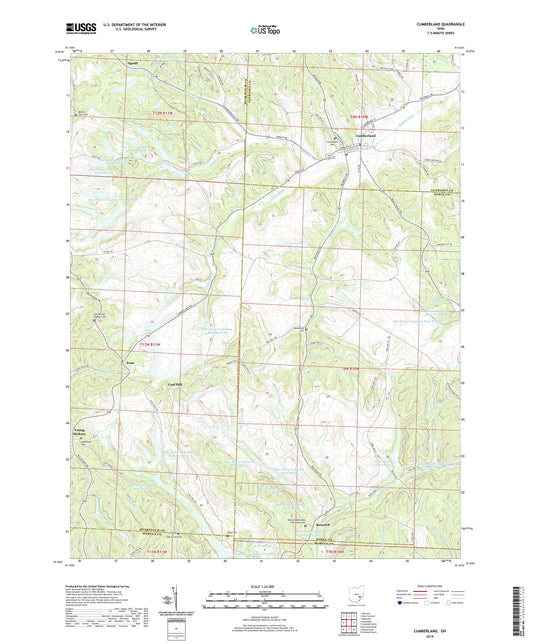 Cumberland Ohio US Topo Map Image