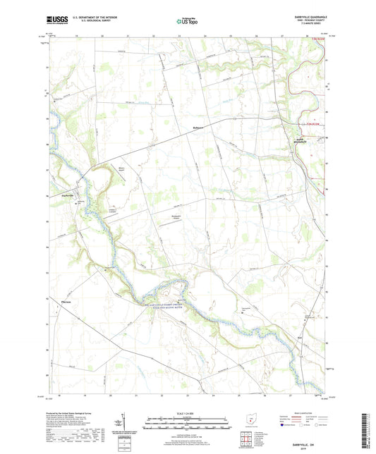 Darbyville Ohio US Topo Map Image