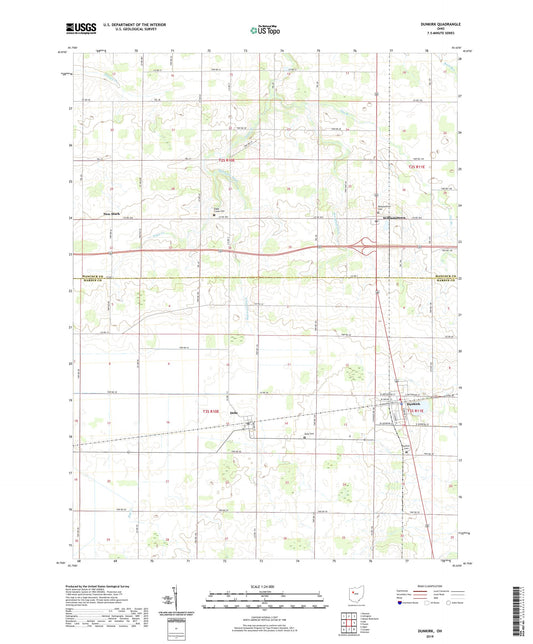 Dunkirk Ohio US Topo Map Image
