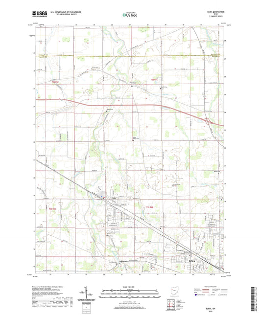 Elida Ohio US Topo Map Image