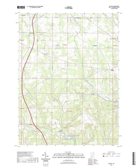 Elkton Ohio US Topo Map Image