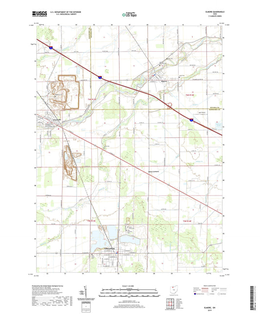 Elmore Ohio US Topo Map Image