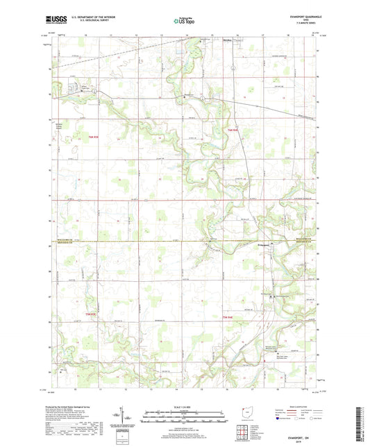 Evansport Ohio US Topo Map Image