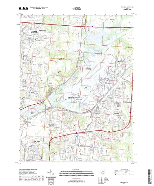 Fairborn Ohio US Topo Map Image