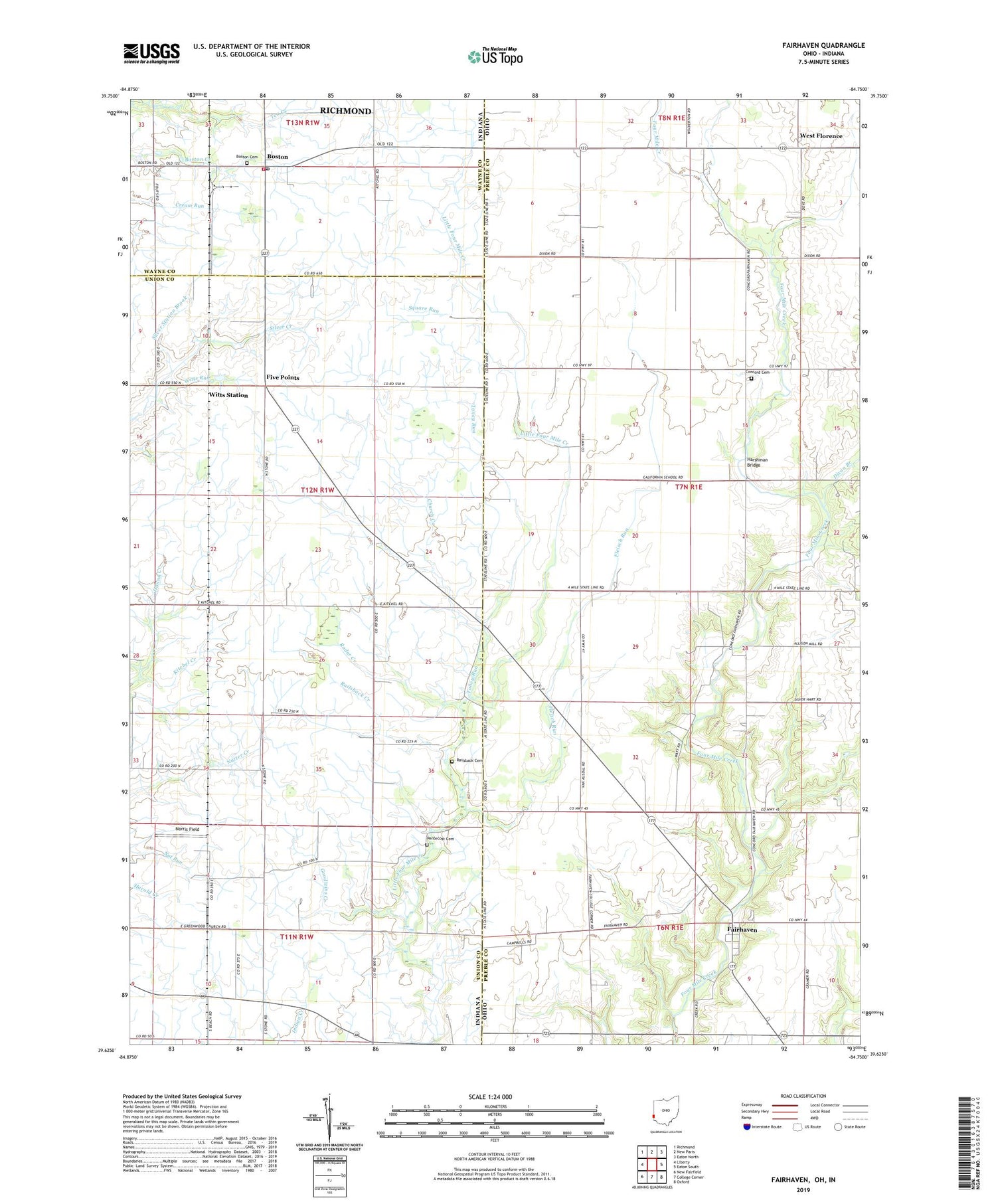 Fairhaven Ohio US Topo Map Image