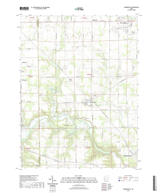 Farmersville Ohio US Topo Map Image