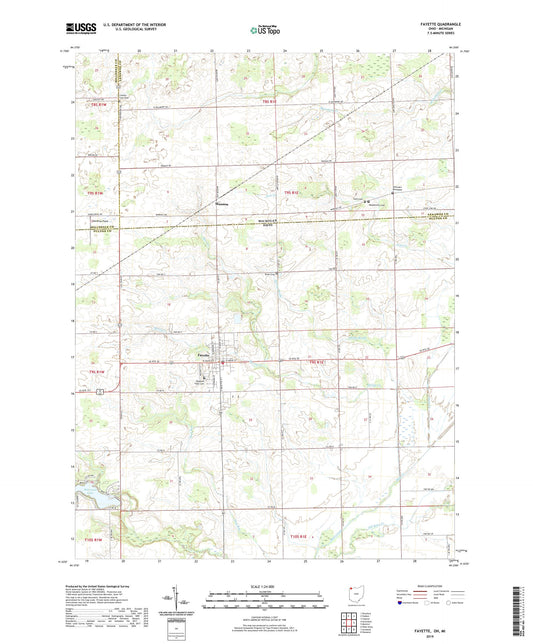 Fayette Ohio US Topo Map Image