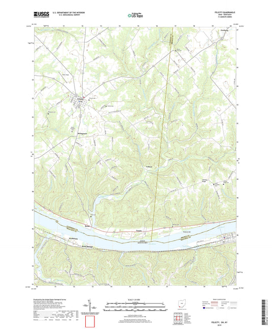 Felicity Ohio US Topo Map Image