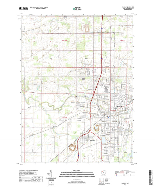 Findlay Ohio US Topo Map Image
