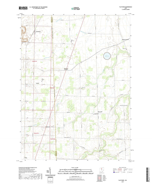 Flat Rock Ohio US Topo Map Image