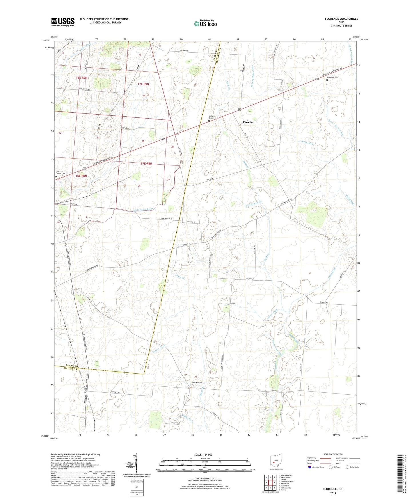 Florence Ohio US Topo Map Image