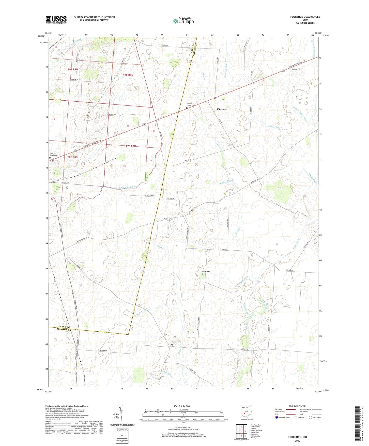 Florence Ohio US Topo Map Image